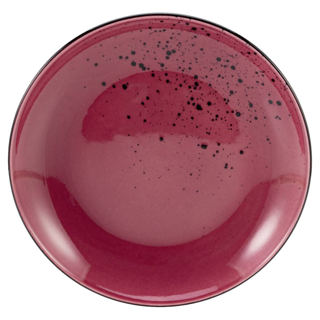 CreaTable Suppenteller NATURE COLLECTION weinrot Steinzeug D: ca. 22 cm