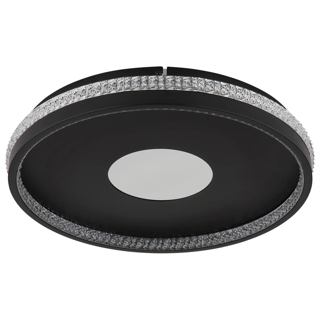 GLOBO Deckenventilator schwarz Metall Kunststoff B/H/L: ca. 8x43,5x43 cm 3 Brennstellen