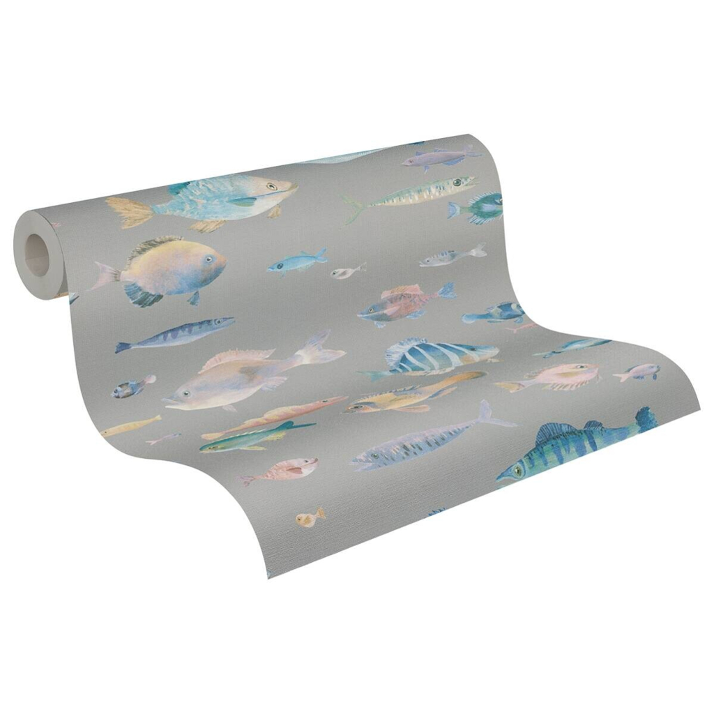 A.S.Creation Vliestapete bunt blau B/H/D: ca. 53x1005x8 cm