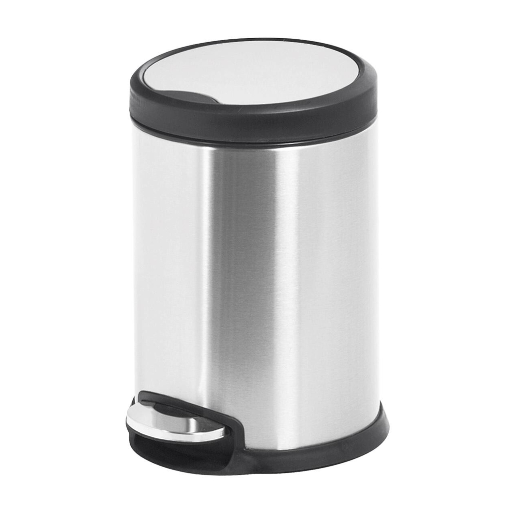 Treteimer Chrom Edelstahl H/D: ca. 26x19 cm ca. 3 l