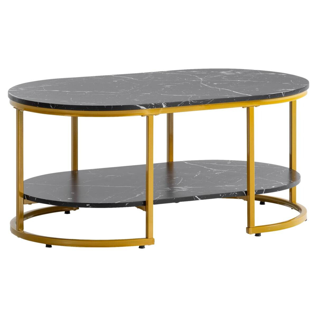 Couchtisch schwarz Marmor Optik B/H/T: ca. 100x45x60 cm