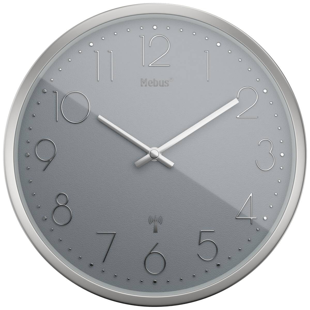 Mebus Wanduhr grau D: ca. 25 cm