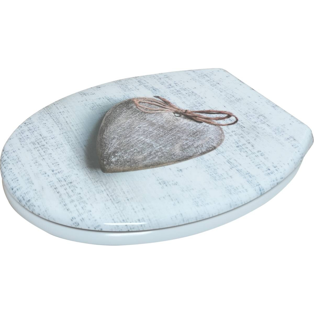 POCOline WC-Sitz Wooden Heart Duroplast
