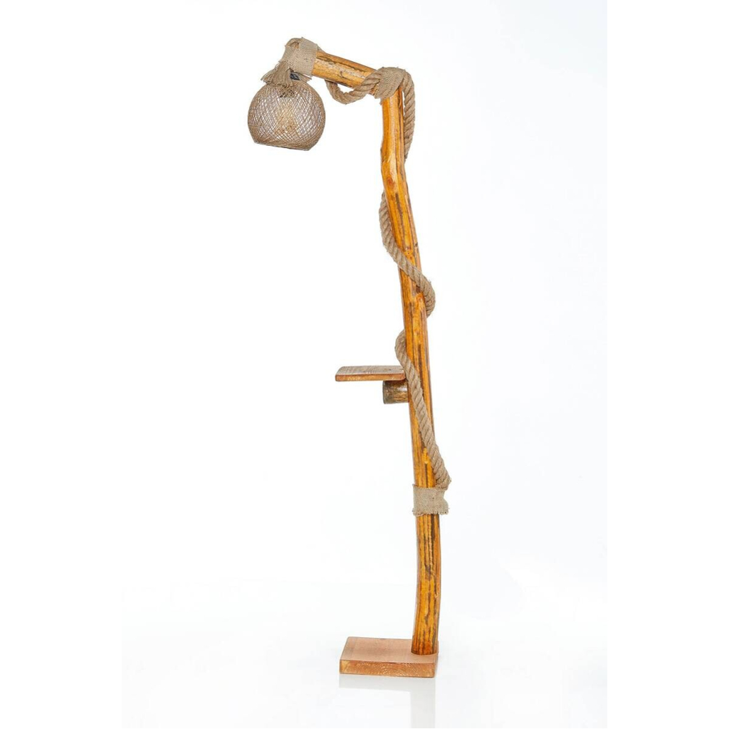Opviq Stehlampe natur Holz B/H/T/L/D: ca. 24x140x24x24x24 cm E27 1 Brennstellen