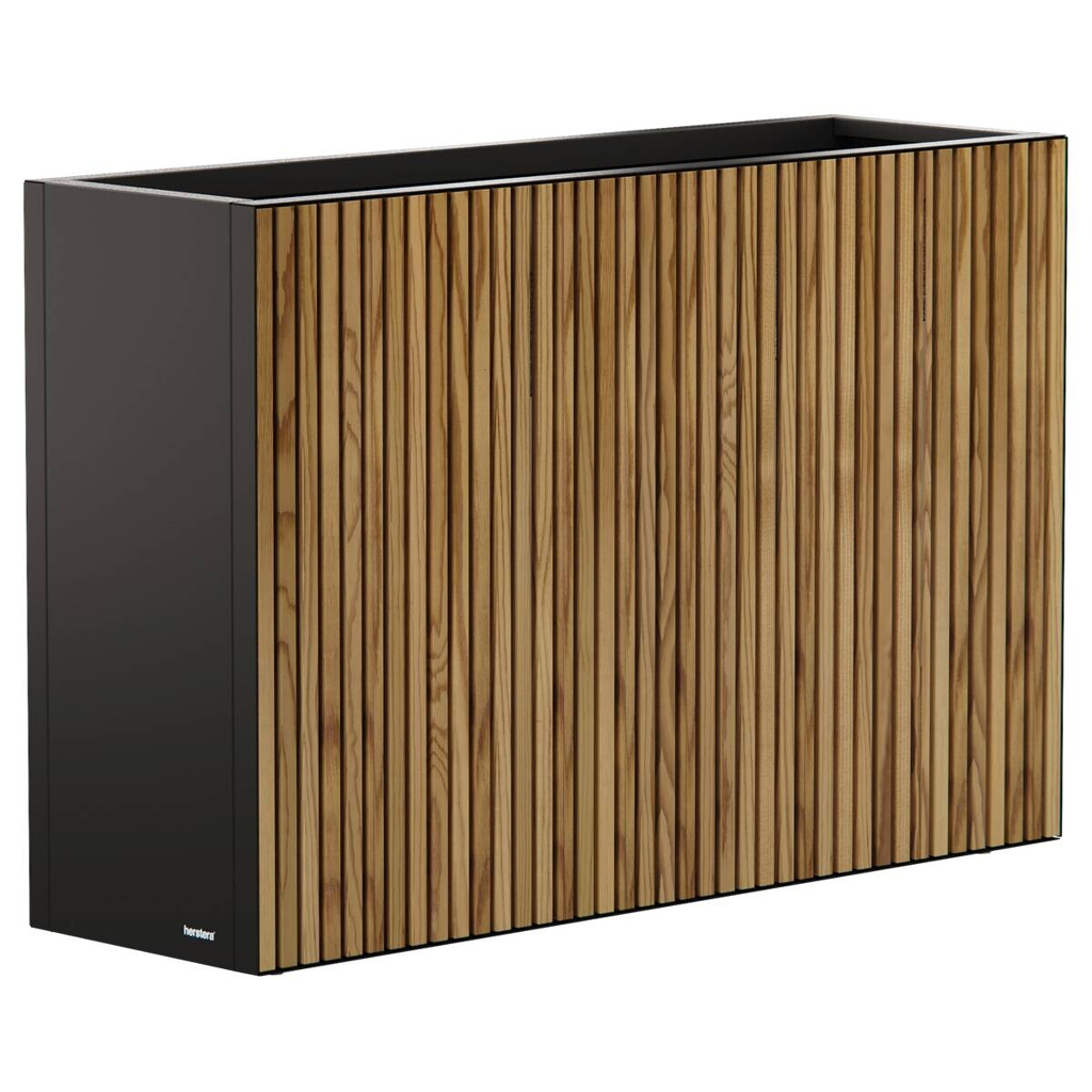 Herstera Garden Pflanzkübel Deco Planter schwarz Holz B/H/L: ca. 120x80x40 cm