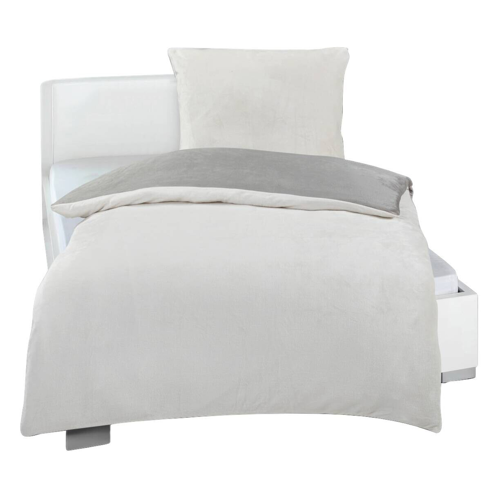 Microfaser Bettwäsche Cashmere touch taupe Polyester B/L: ca. 135x200 cm