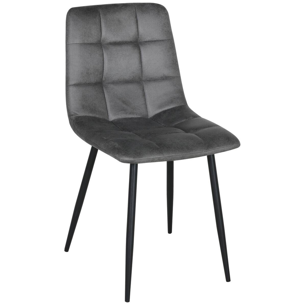 Stuhl Lech dunkelgrau Microfaser B/H/T: ca. 45x88x53,5 cm
