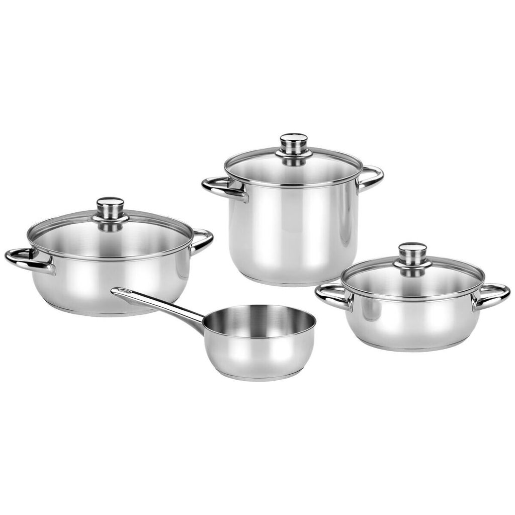 Monix Topfset Optima silber Edelstahl 4 tlg.