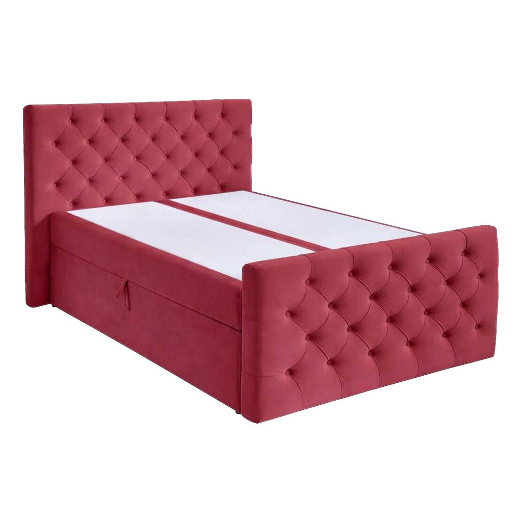 Boxbett Glow burgund Liegefläche B/L: ca. 140x200 cm
