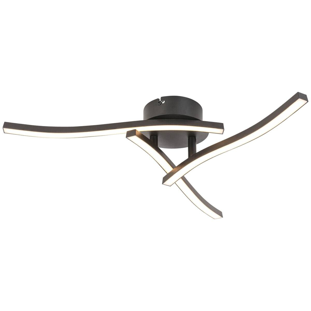 Nolo Deckenleuchte Kim schwarz Metall B/H/L: ca. 50x12x50 cm