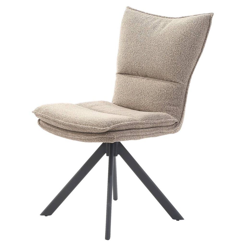 Stuhl  beige Webstoff B/H/T: ca. 52x91x61 cm