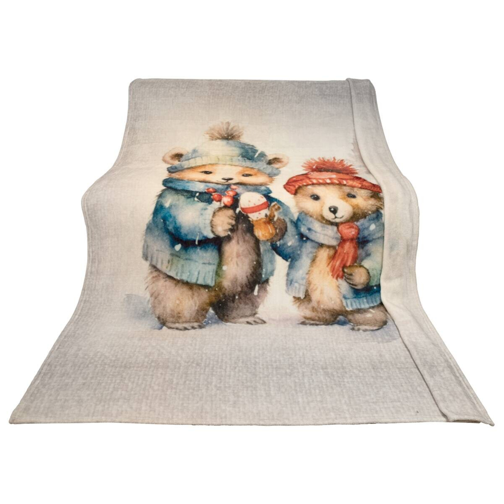 Wohndecke Flanell weiß Polyester B/L: ca. 140x200 cm