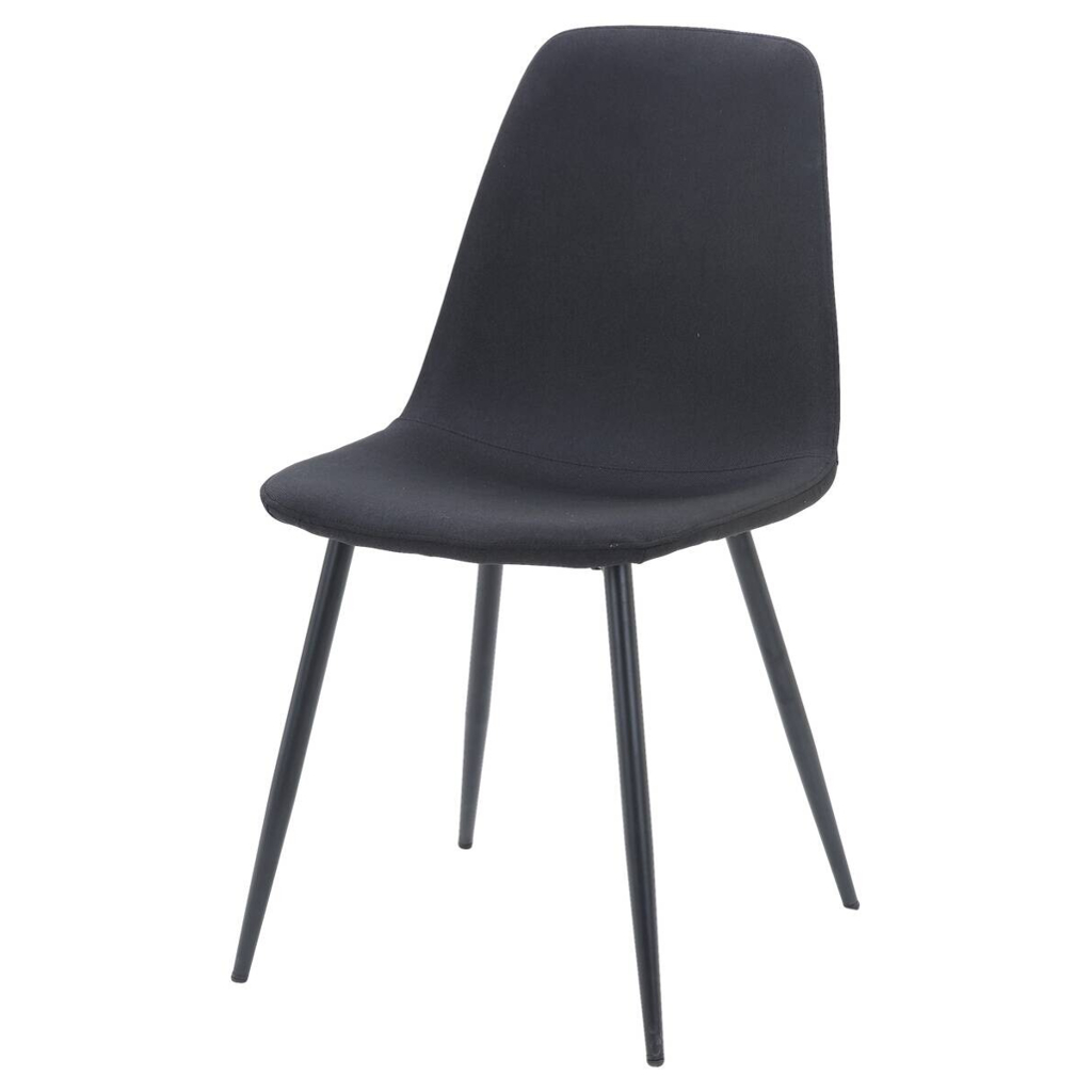 Stuhl Pia schwarz Microfaser Metall