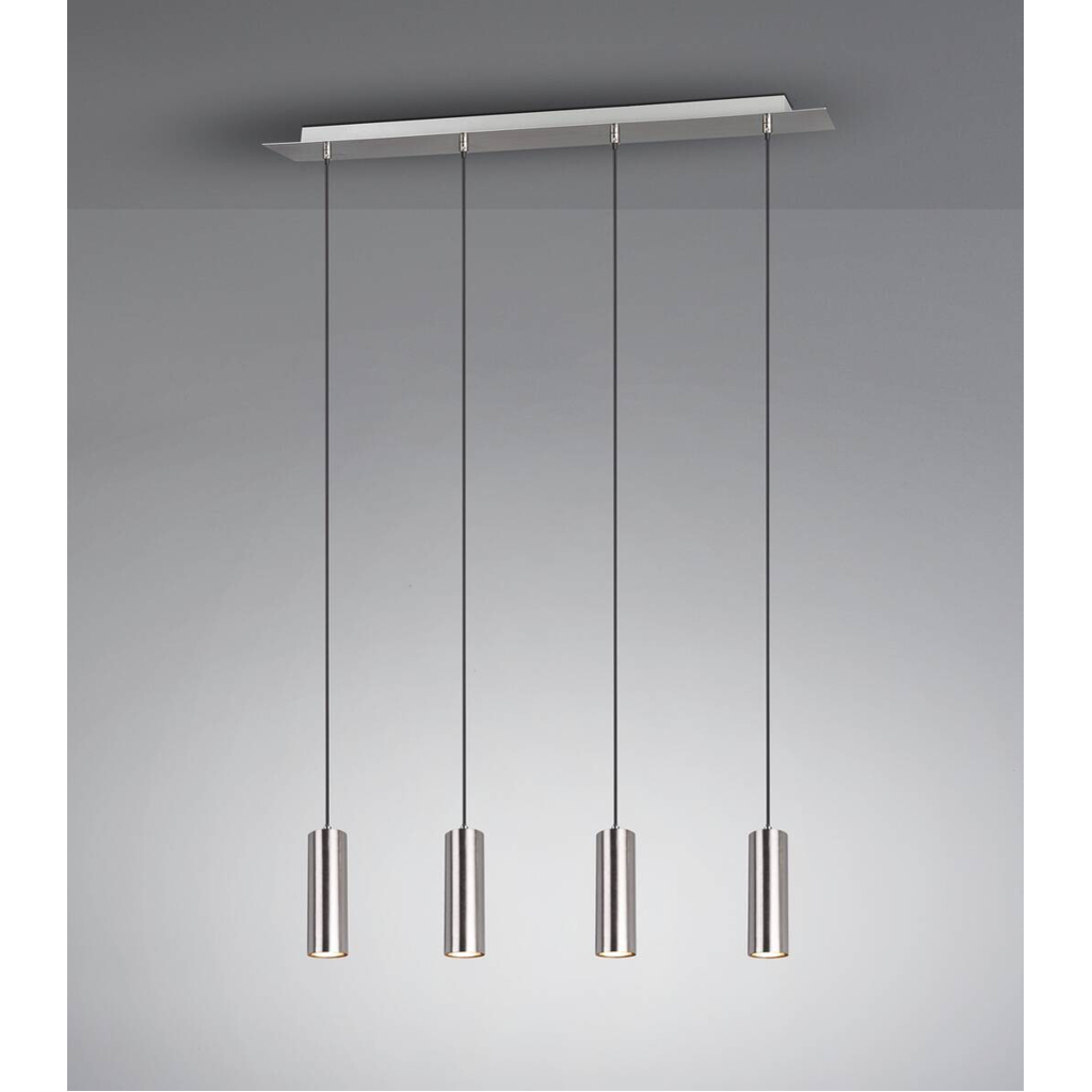 Reality Pendelleuchte nickel Metall GU10 4 Brennstellen