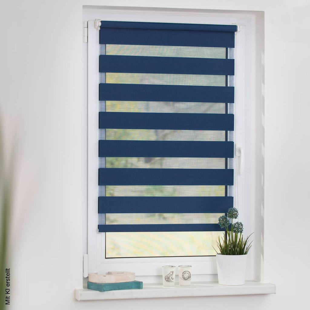 LICHTBLICK Doppelrollo Duo blau B/L: ca. 80x150 cm
