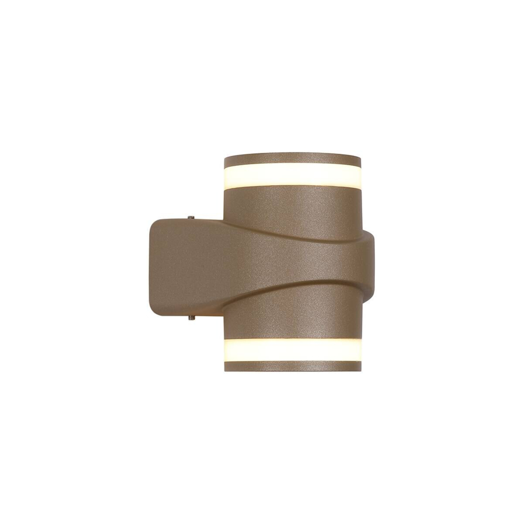 LED-Außenwandleuchte gold weiß B/H/T: ca. 12