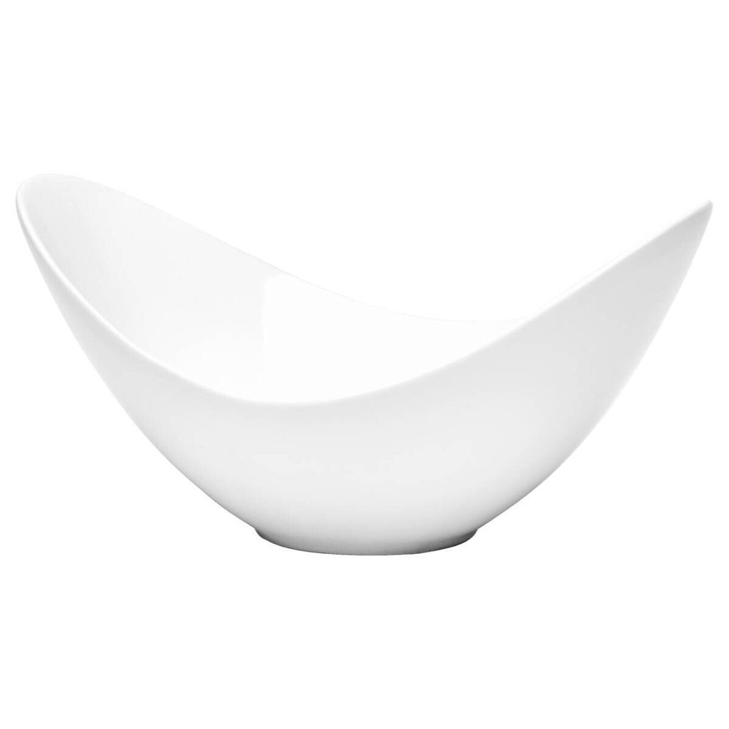 Schale weiß Porzellan B/H/L: ca. 16x12x21 cm