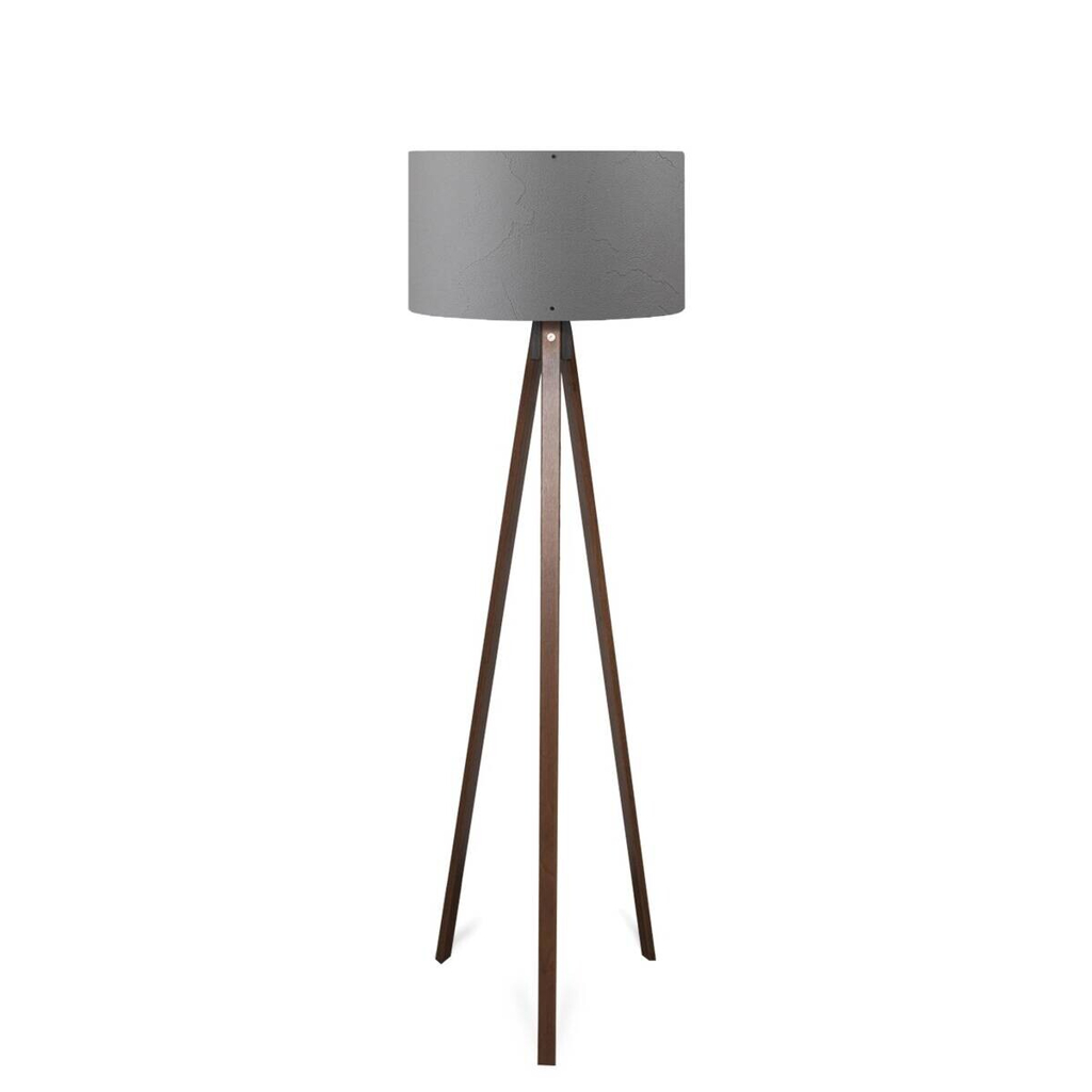 Opviq Stehlampe grau MDF PVC B/H/T/L/D: ca. 38x140x38x38x38 cm E27 1 Brennstellen