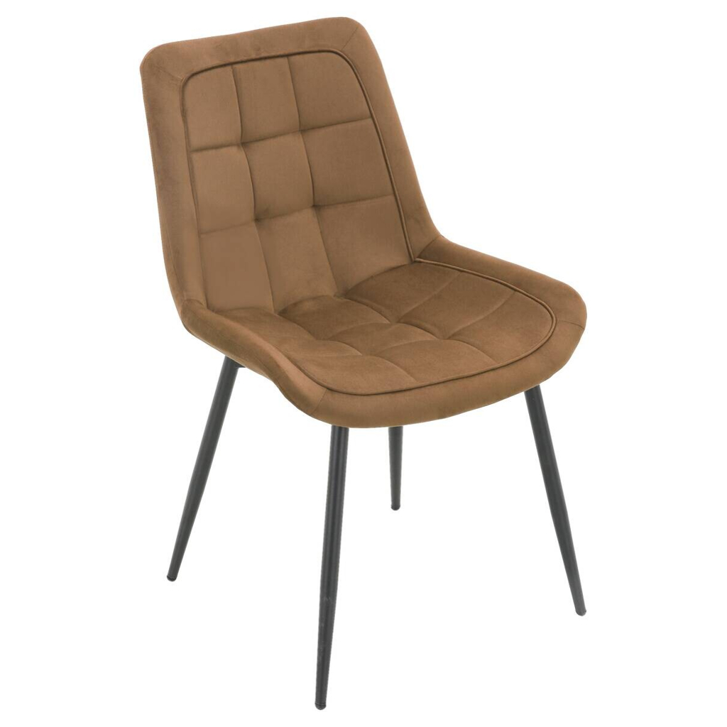 Stuhl KIRA braun Samtoptik B/H/T: ca. 59,5x82,5x49 cm 511180500