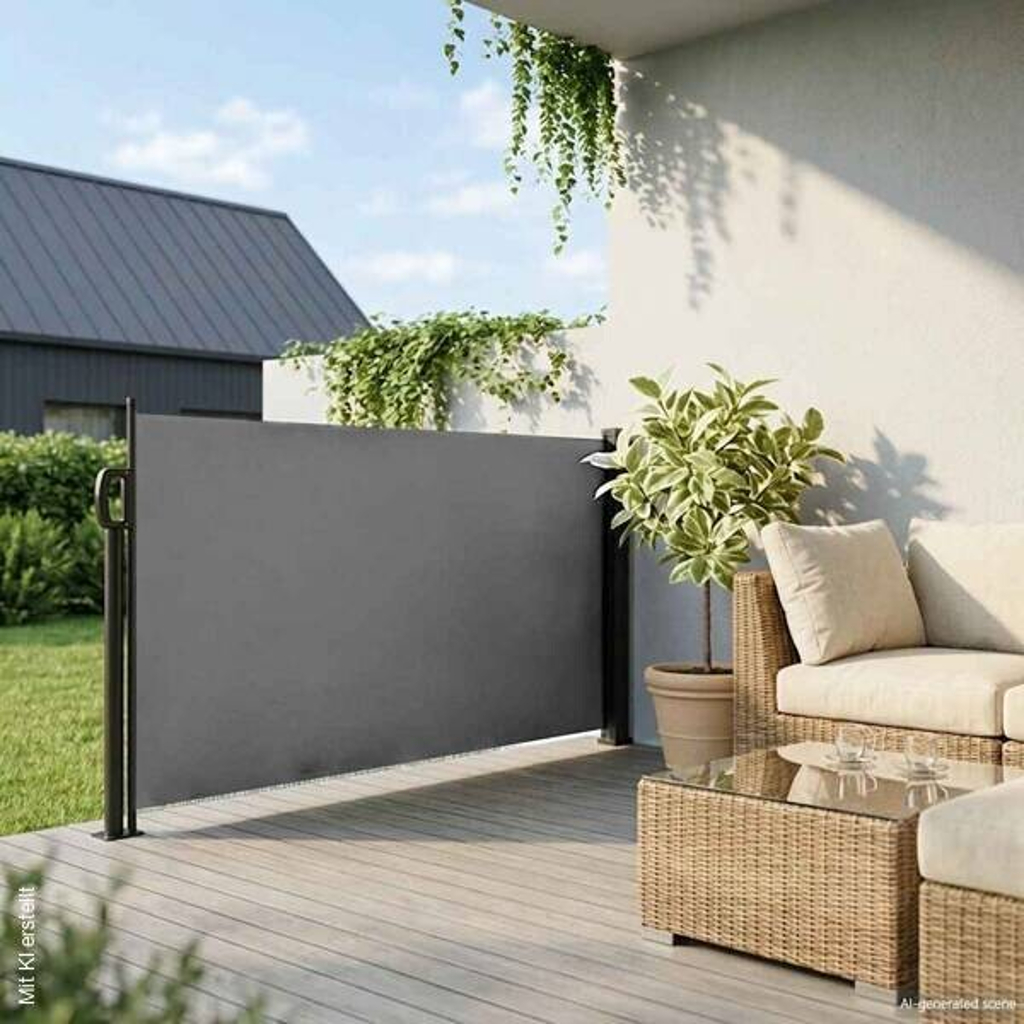 vidaXL Seitenmarkise anthrazit B/H/T/L: ca. 117x120x300x300 cm