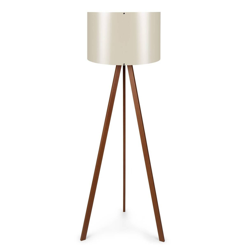 Opviq Stehlampe braun PVC MDF B/H/T/L/D: ca. 38x140x38x38x38 cm E27 1 Brennstellen
