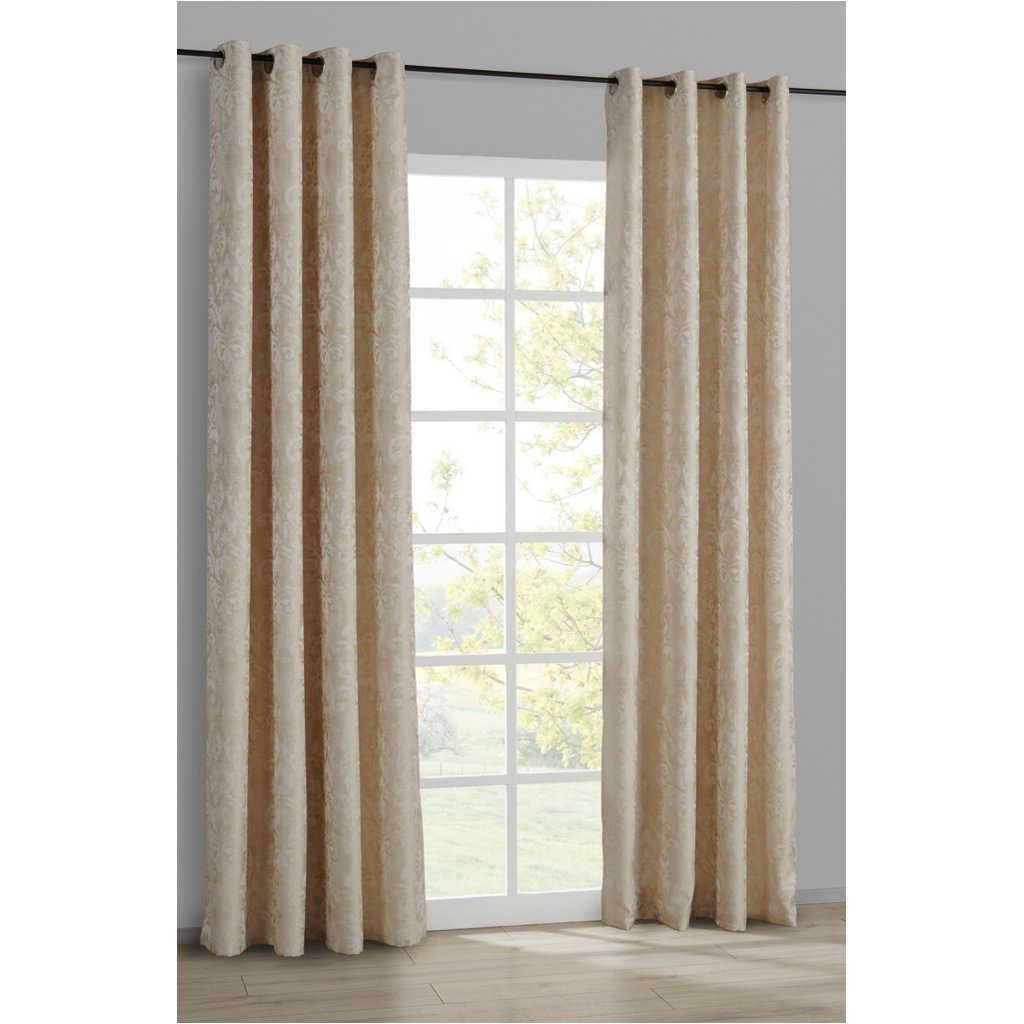 Ösenvorhang Pisa beige B/L: ca. 140x245 cm