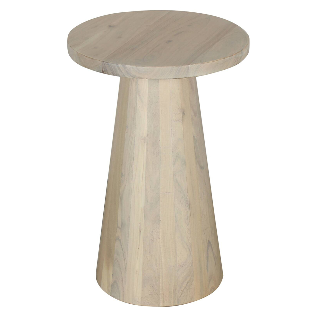 Beistelltisch CONE weiß gekälkt Akazie H/D: ca. 60x35 cm