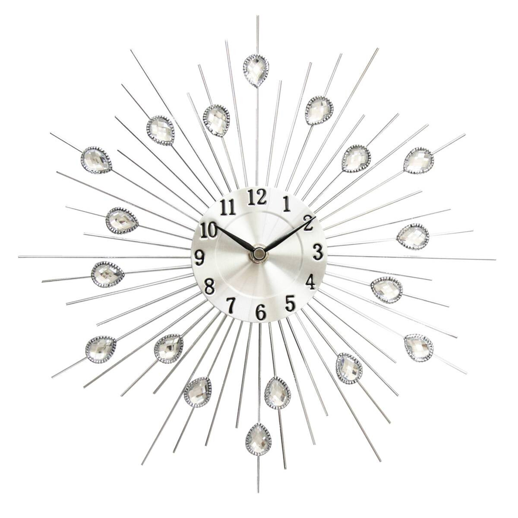 Wanduhr silber T/D: ca. 5x31 cm