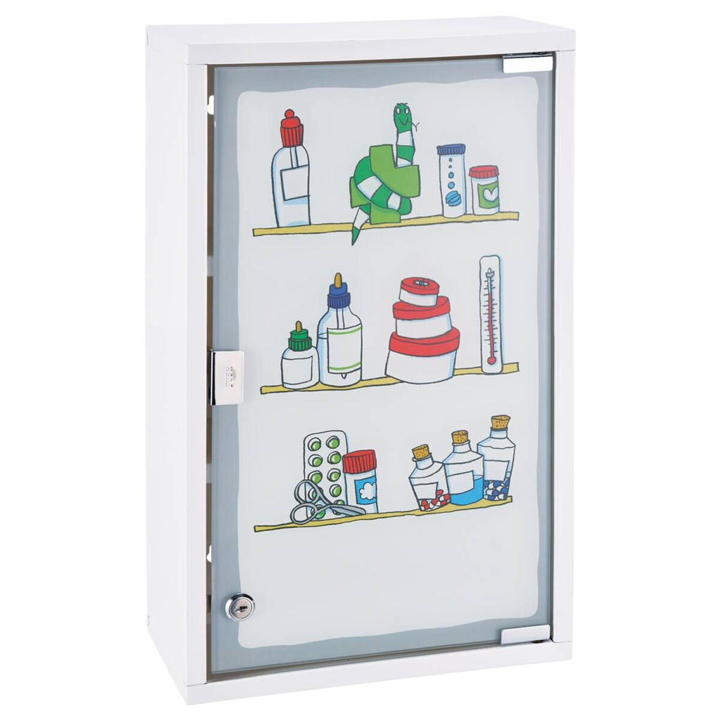Medizinschrank weiß Stahl B/H/T: ca. 30x50x15 cm