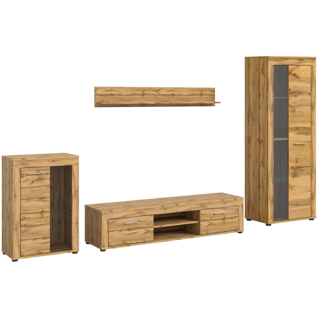 Wohnwand Jam Eiche Wotan Nachbildung B/H/T: ca. 310x169x35 cm