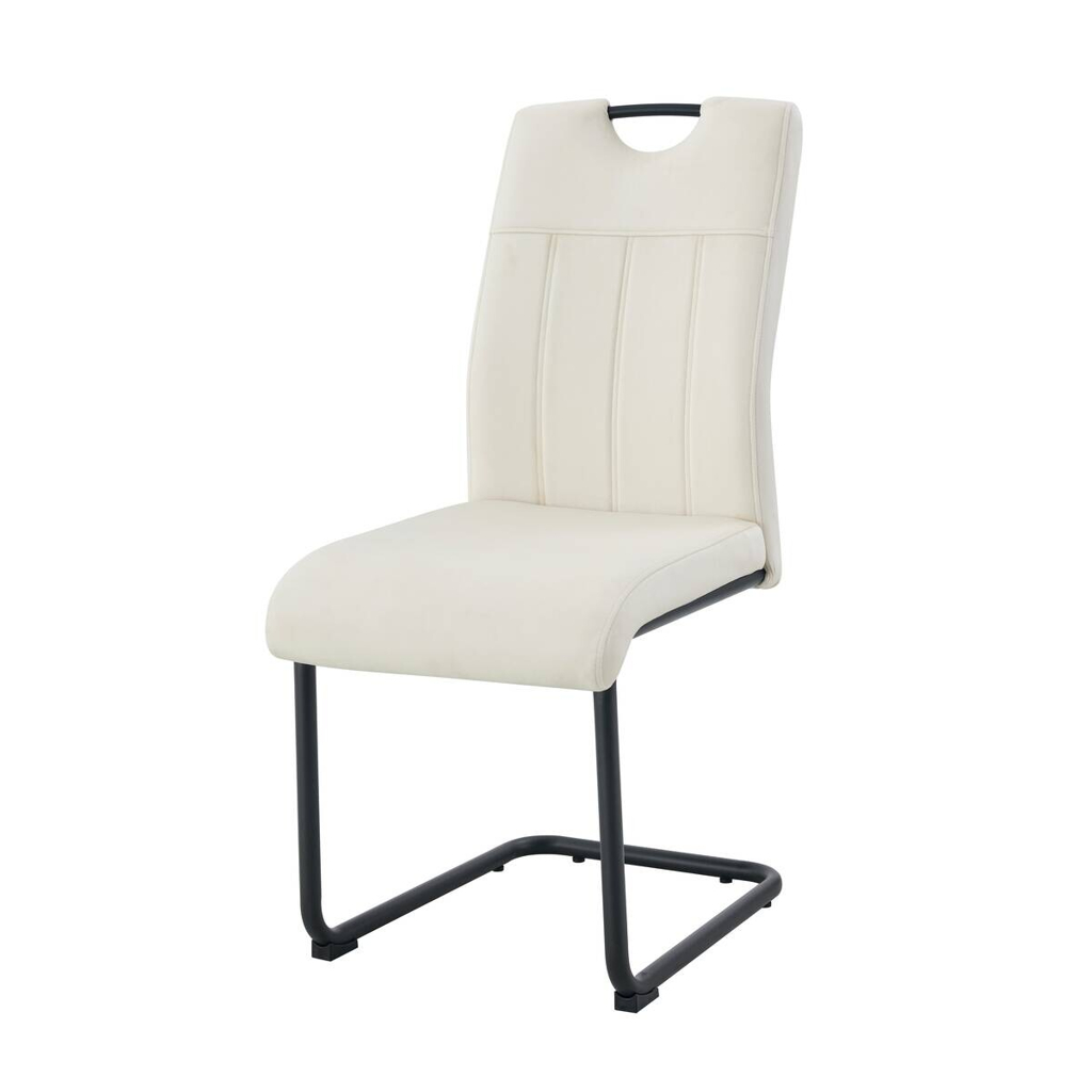 Schwingstuhl LISA, 2er Set creme Webstoff B/H/T: ca. 43x98x61 cm