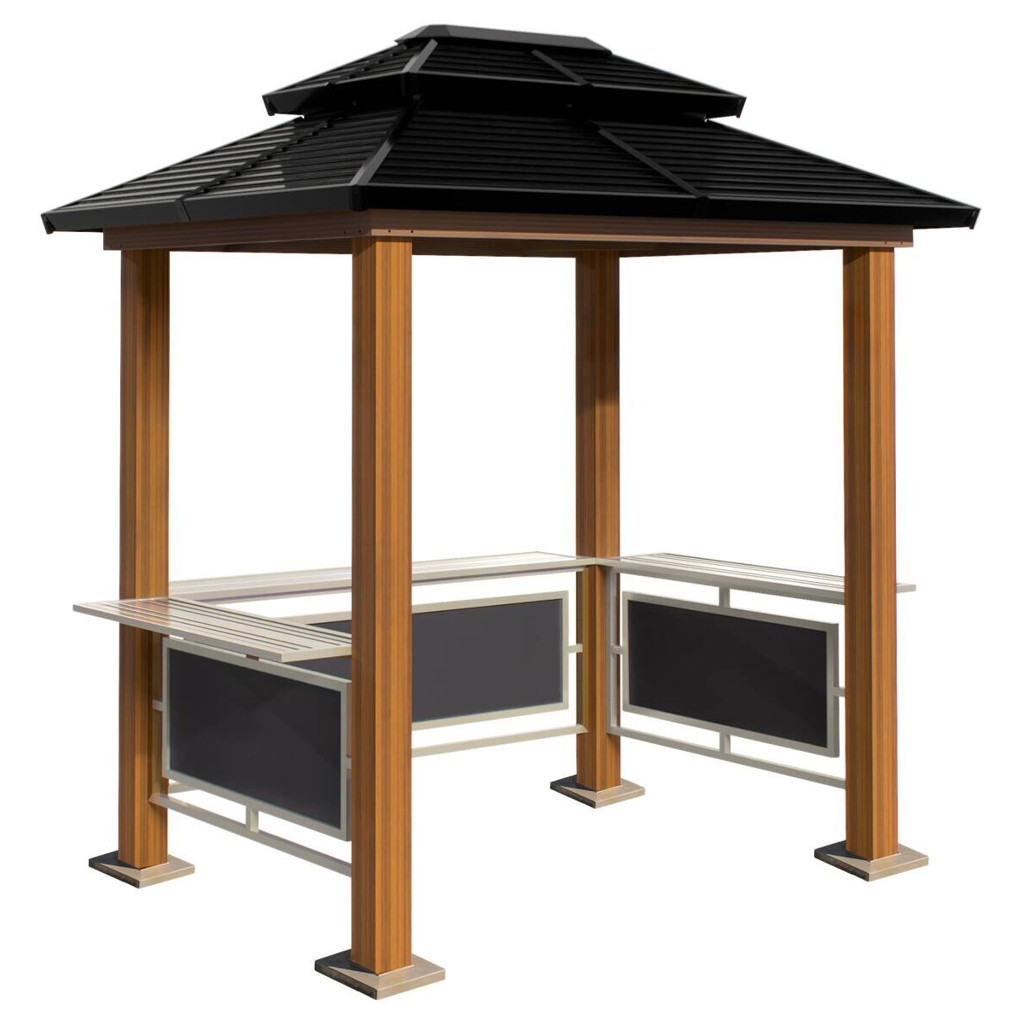 Sojag Pavillon Maui braun Aluminium B/H/L: ca. 178x278x243 cm