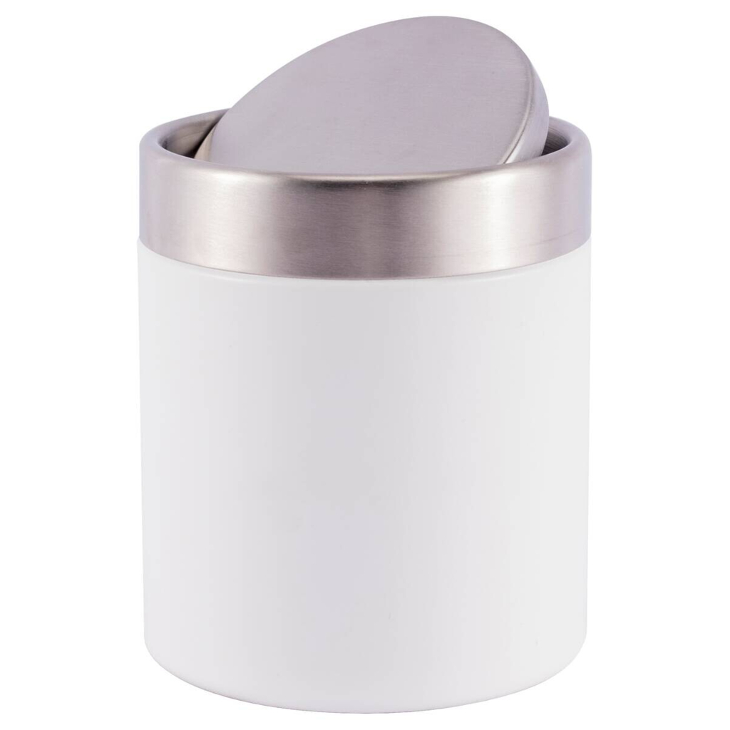 Kosmetikeimer weiß Edelstahl ca. 1,58 l