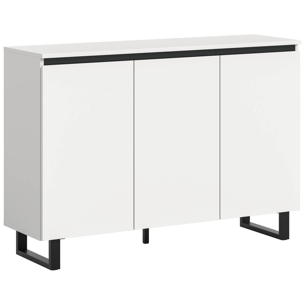 Sideboard Tomasa weiß schwarz B/H/T: ca. 120x84x36 cm