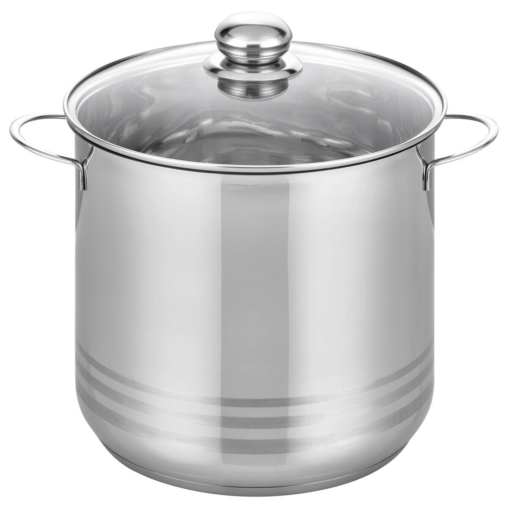 ELO Großraumtopf Basic silber Edelstahl H/D: ca. 22x24 cm