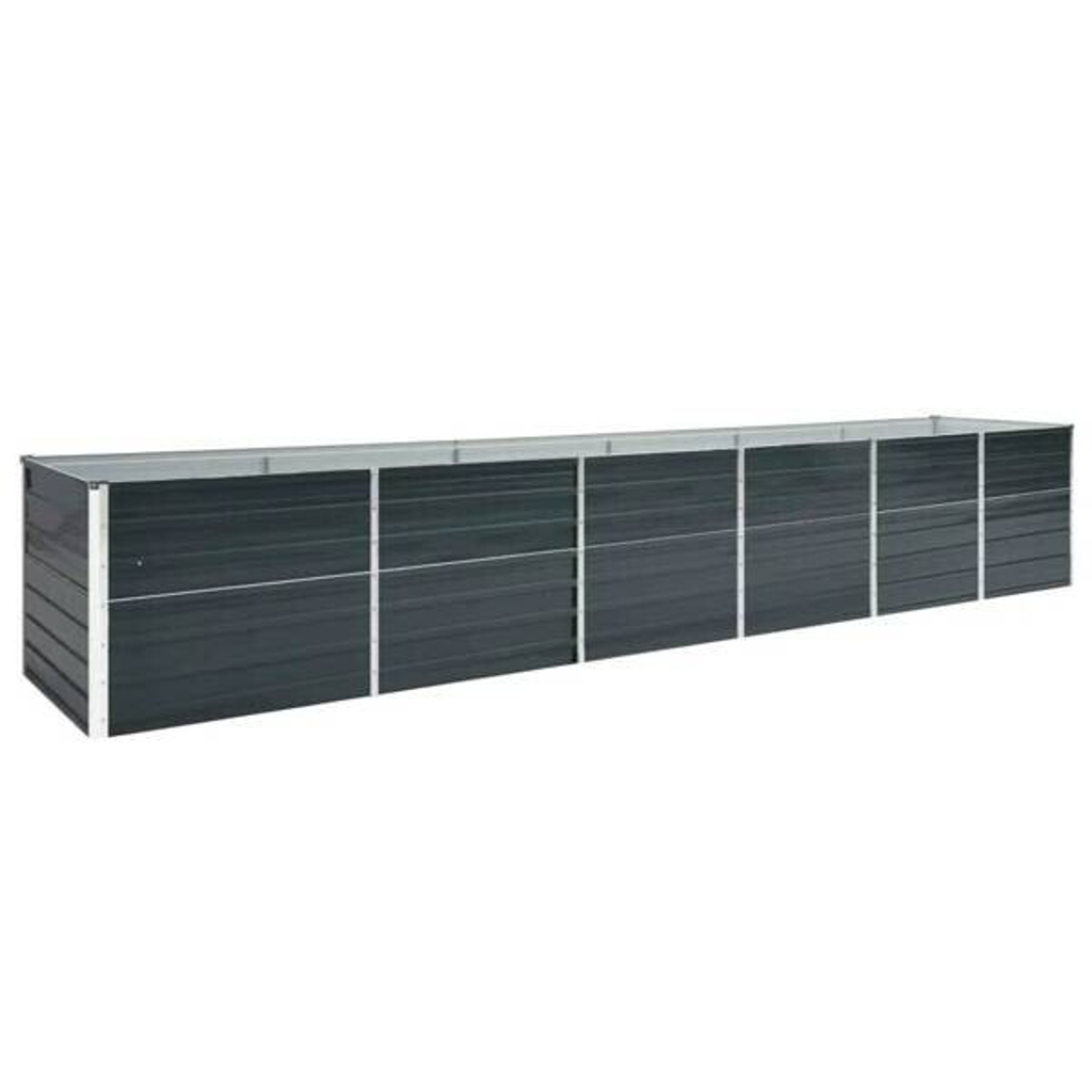 Garten-Hochbeet anthrazit Stahl B/H/L: ca. 80x77x480 cm