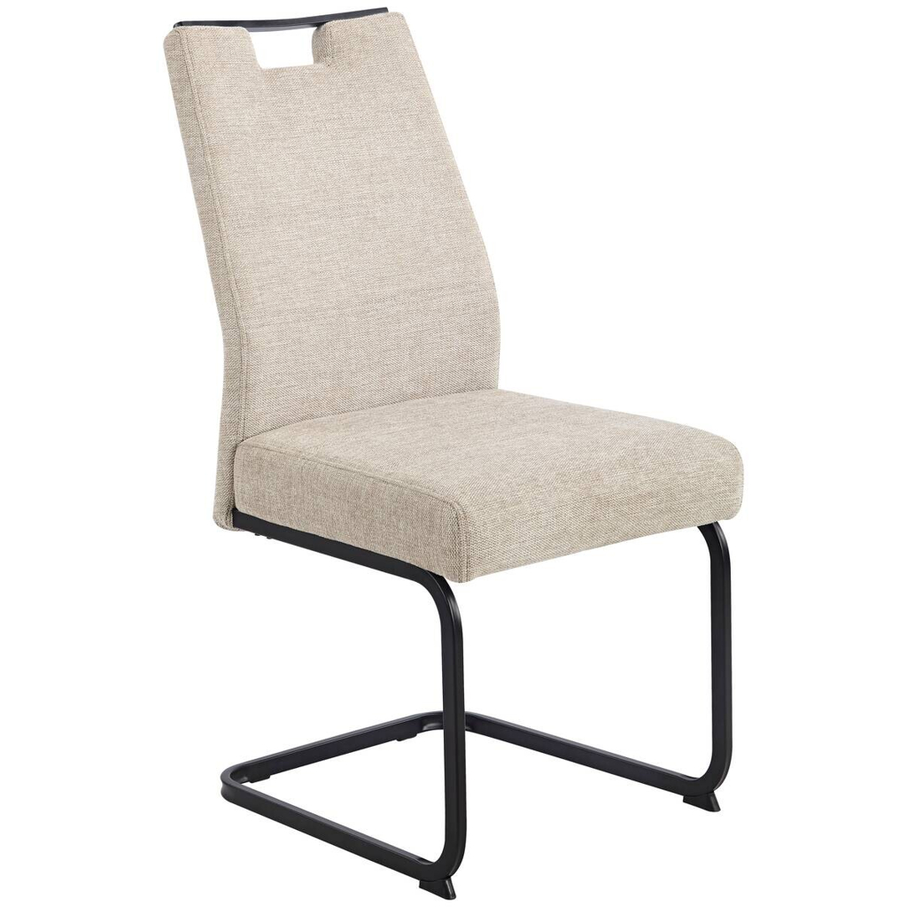 Schwingstuhl Kerstin II beige Webstoff B/H/T: ca. 47x100x65 cm