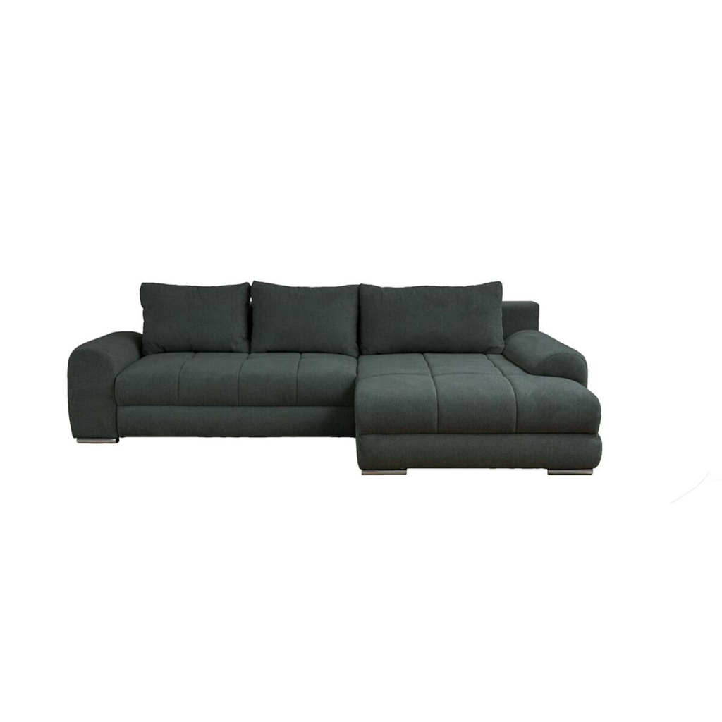 Ecksofa mit Bettfunktion und Bettkasten Lorenz grün Microfaser B/H/T: ca. 284x74x180 cm