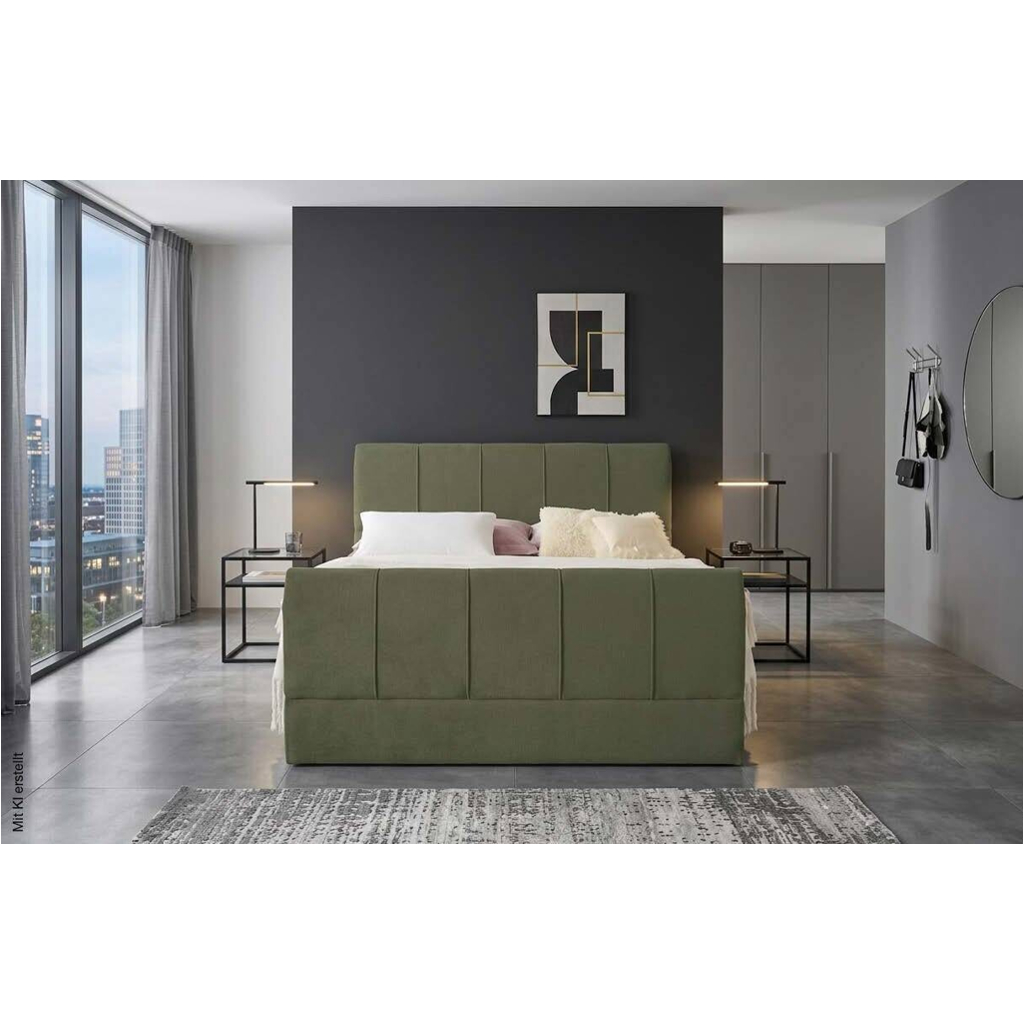 Boxspringbett Harmony olive Liegefläche B/L: ca. 160x200 cm