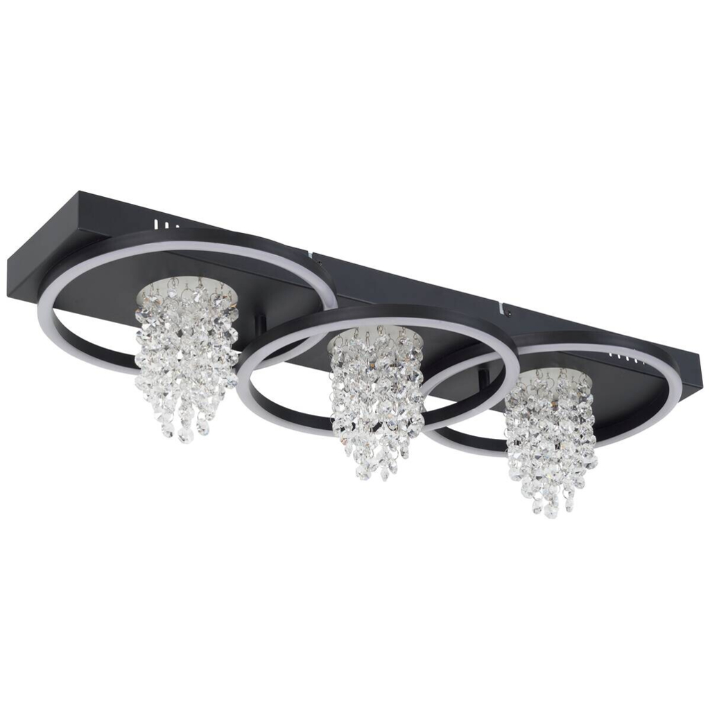 POCOline LED-Deckenleuchte Till mattschwarz Metall B/H/L: ca. 25x12x65 cm