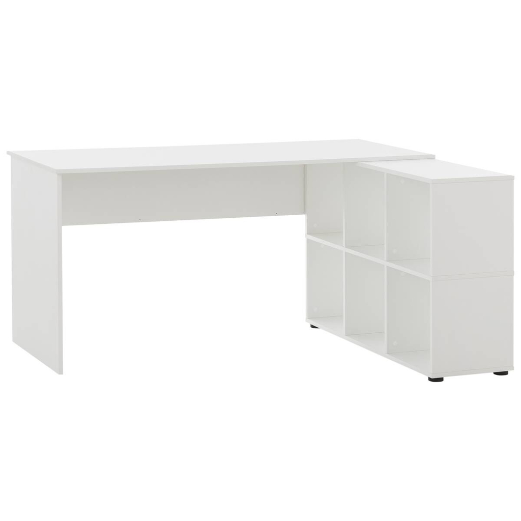 Eckschreibtisch Serie 400 perlweiß Optik B/H/T: ca. 150x73,6x121,6 cm
