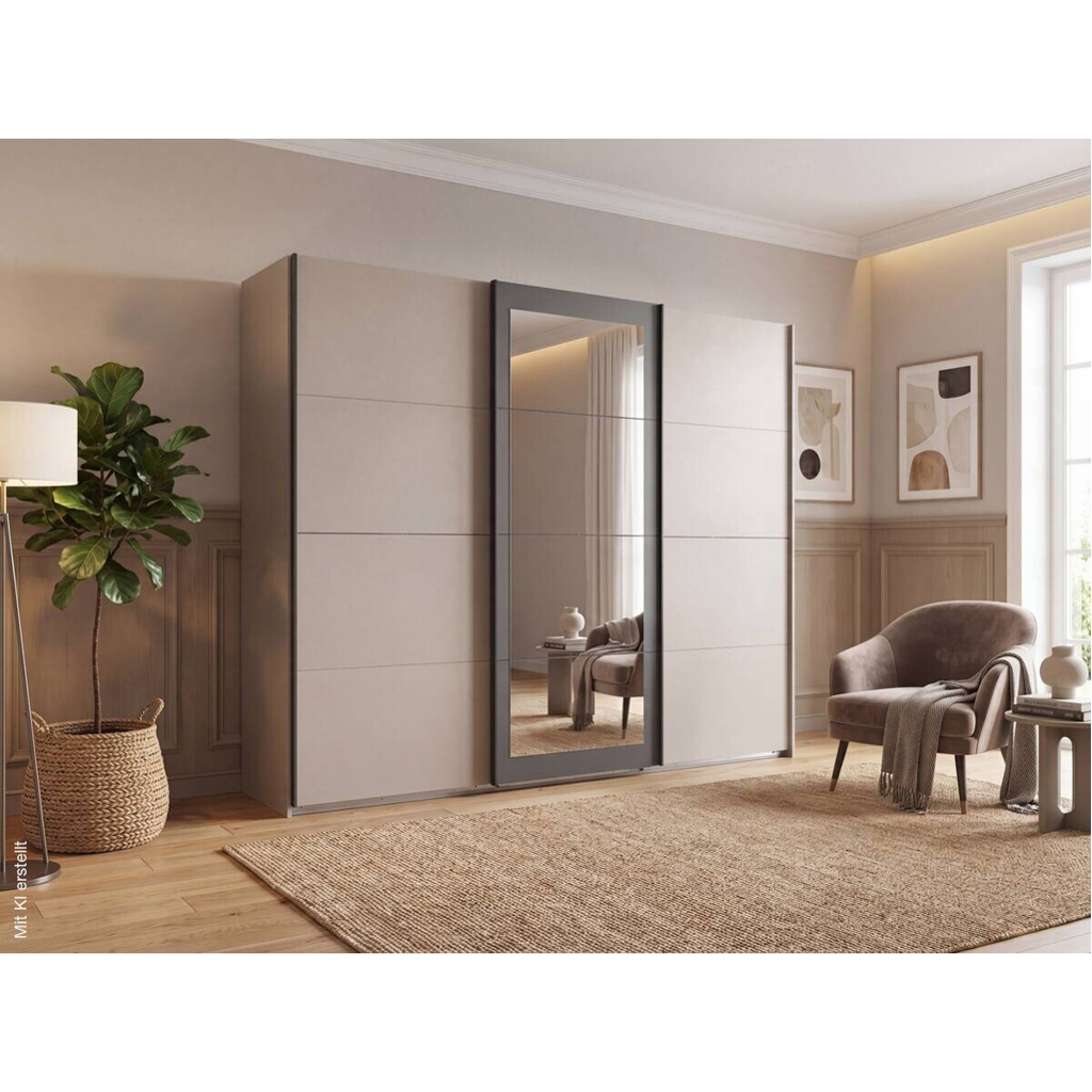 Schwebetürenschrank Rinteln Sahara grau B/H/T: ca. 270x208x65 cm