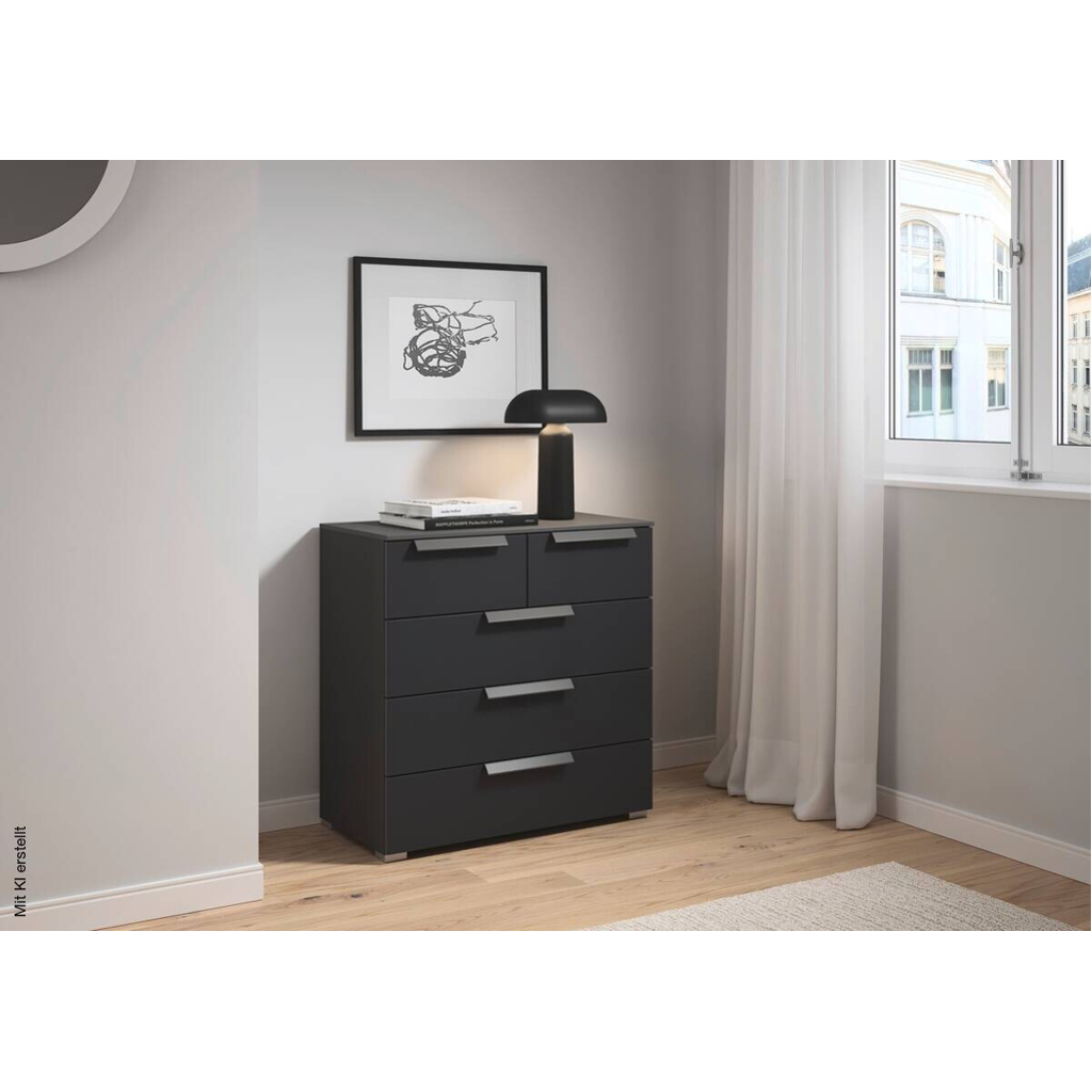 Kommode Aldono Deluxe Graphit B/H/T: ca. 80x81x42 cm