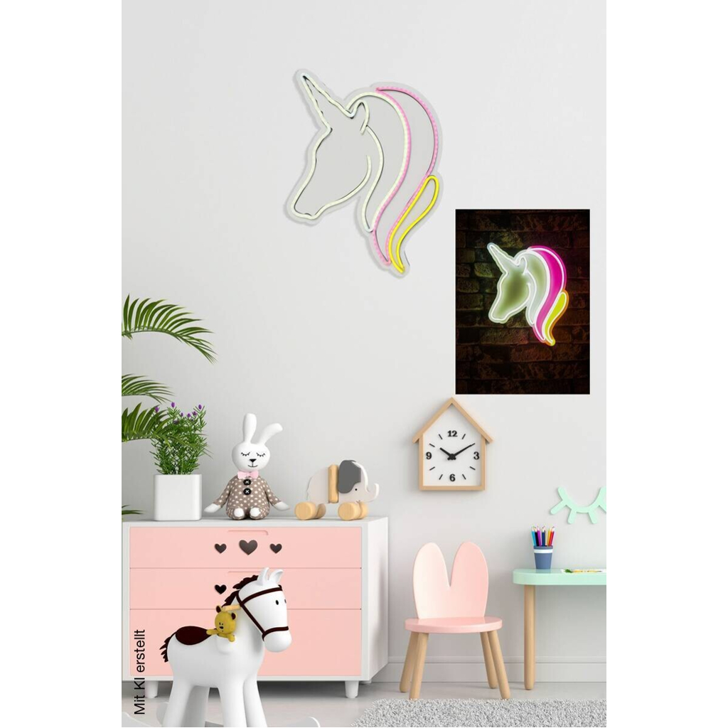 Opviq LED-Wandleuchte rosa weiß PVC B/H/T/L: ca. 30x40x2x30 cm