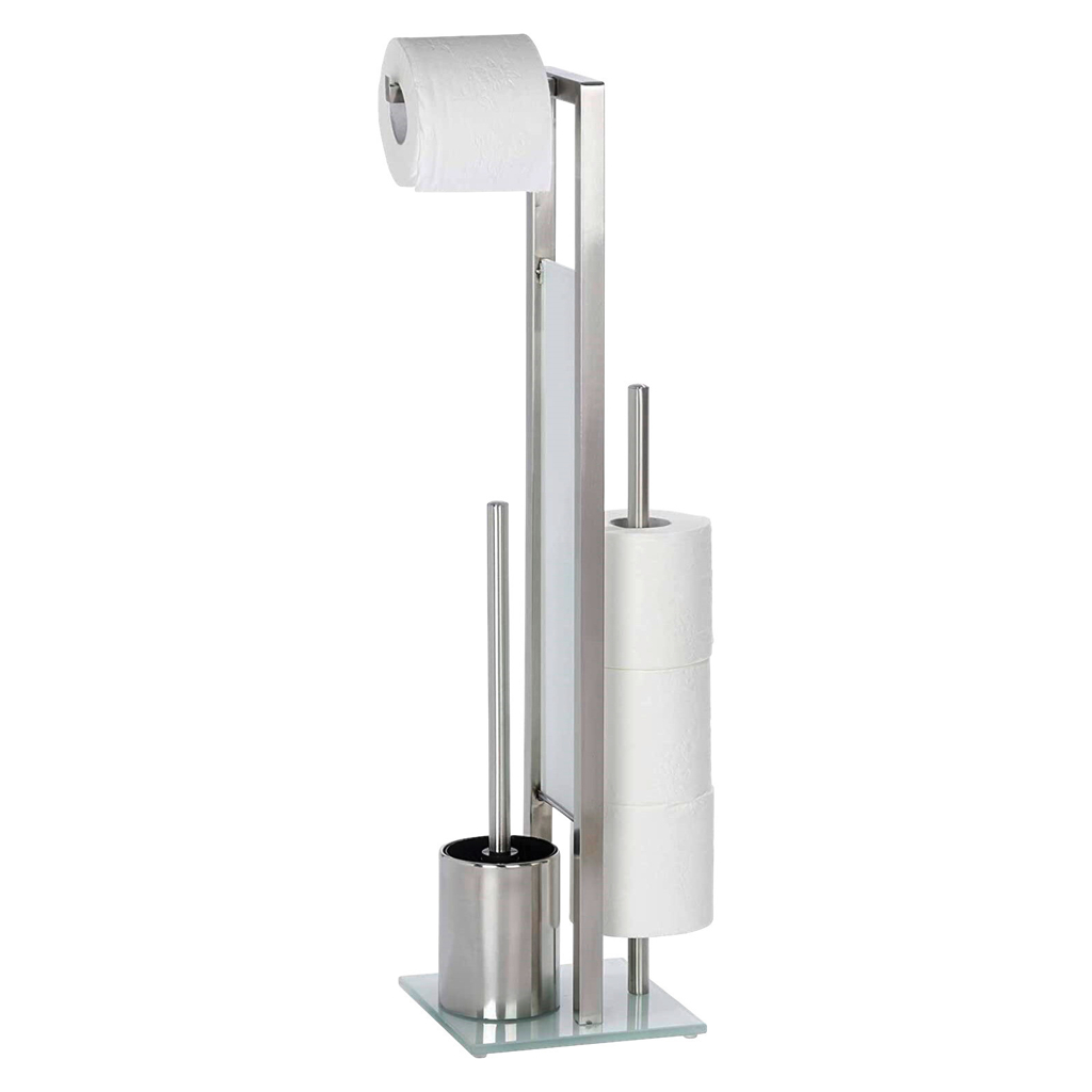 WENKO Stand-WC-Garnitur Chrom Glas