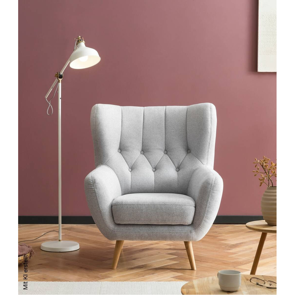 Sessel hellgrau B/H/T: ca. 87x101x95 cm