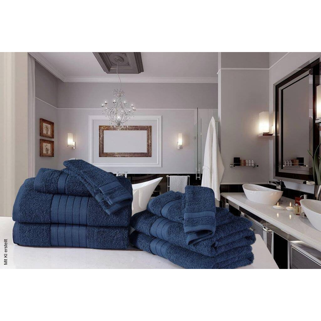 Good Morning Frottier-Set 8-teilig jeansblau Baumwolle