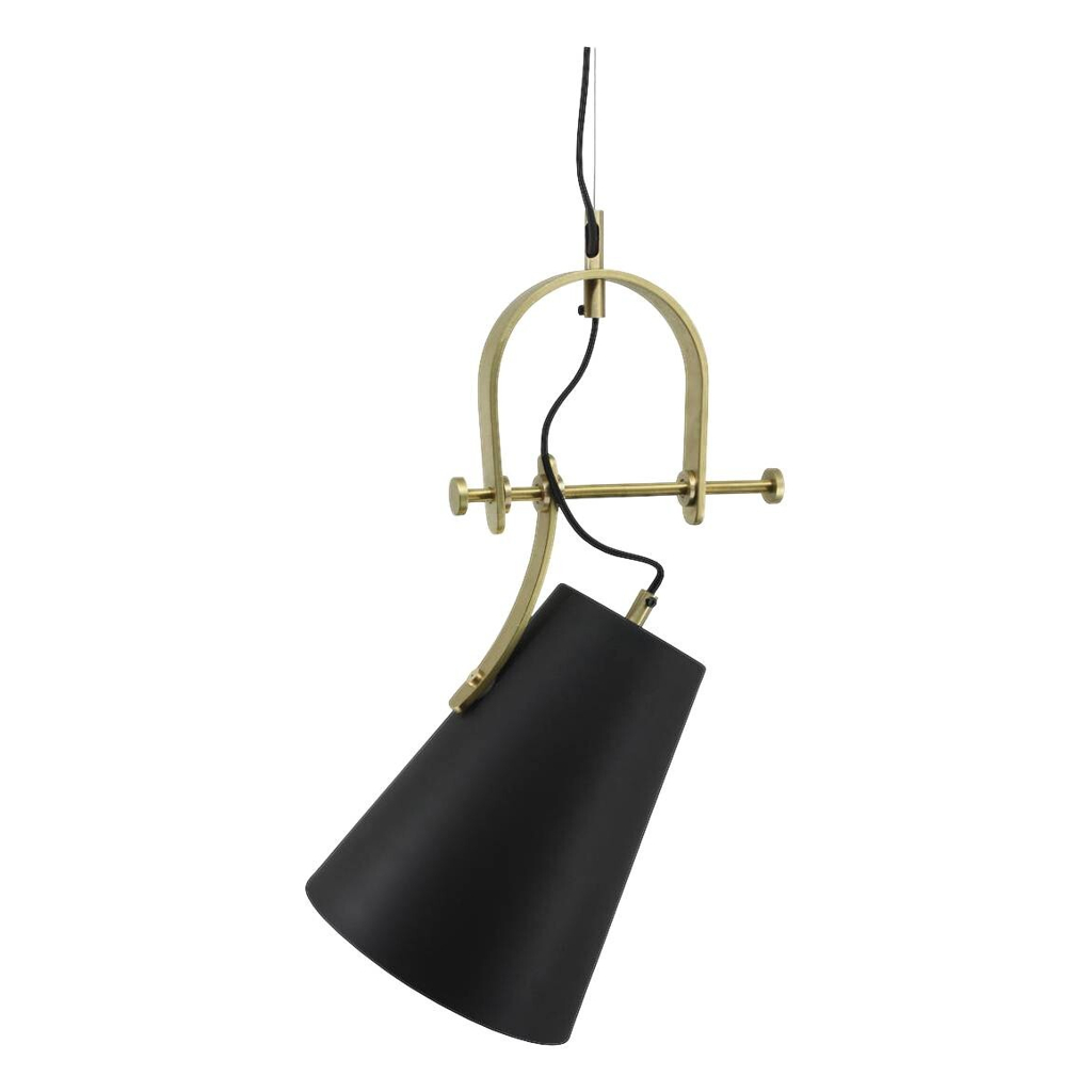 Kayoom Pendelleuchte Calone 287 braun Eisen Kupfer B/H/L: ca. 21x54x20 cm E27 1 Brennstellen