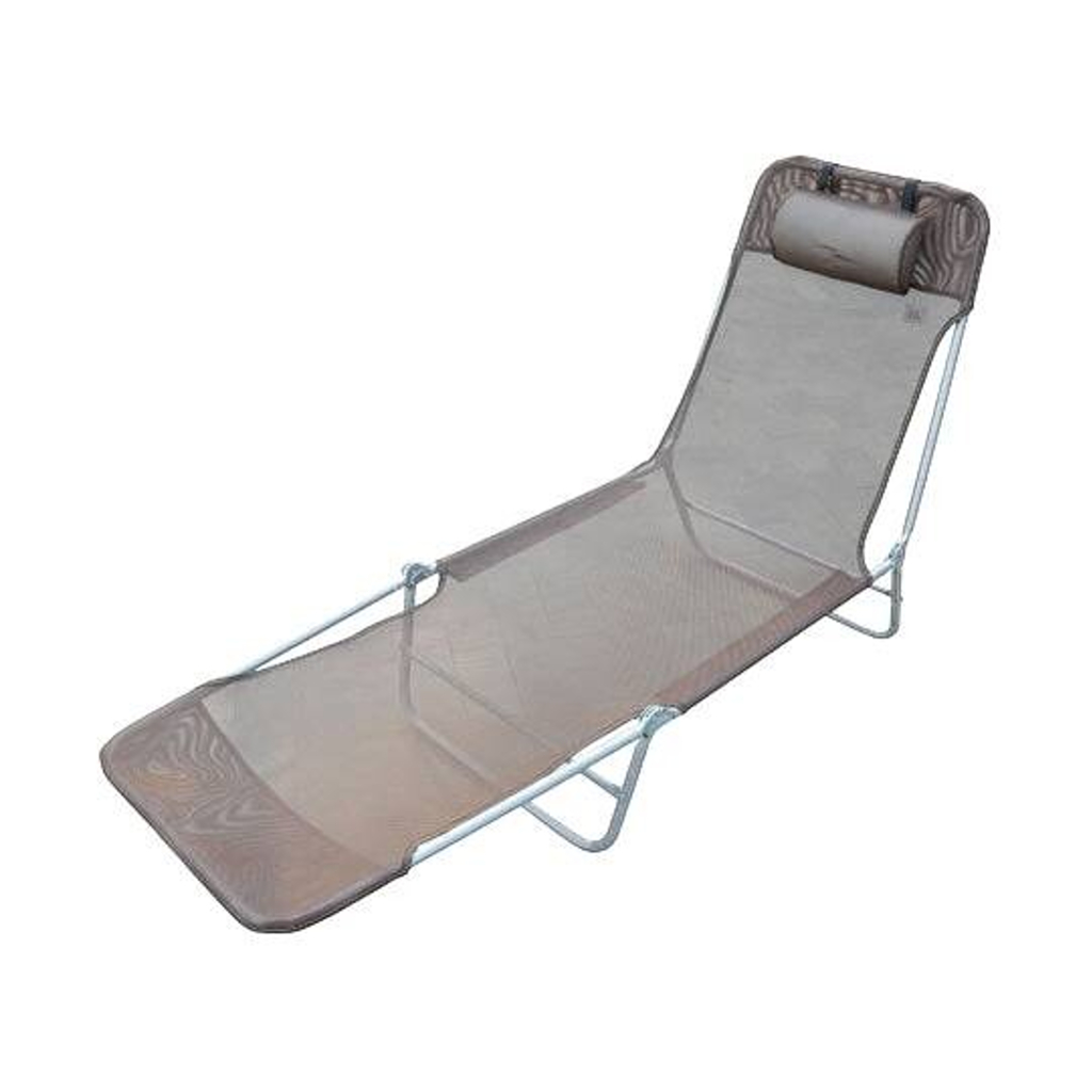 Outsunny Gartenliege braun Netzstoff B/H/L: ca. 56x28x182 cm