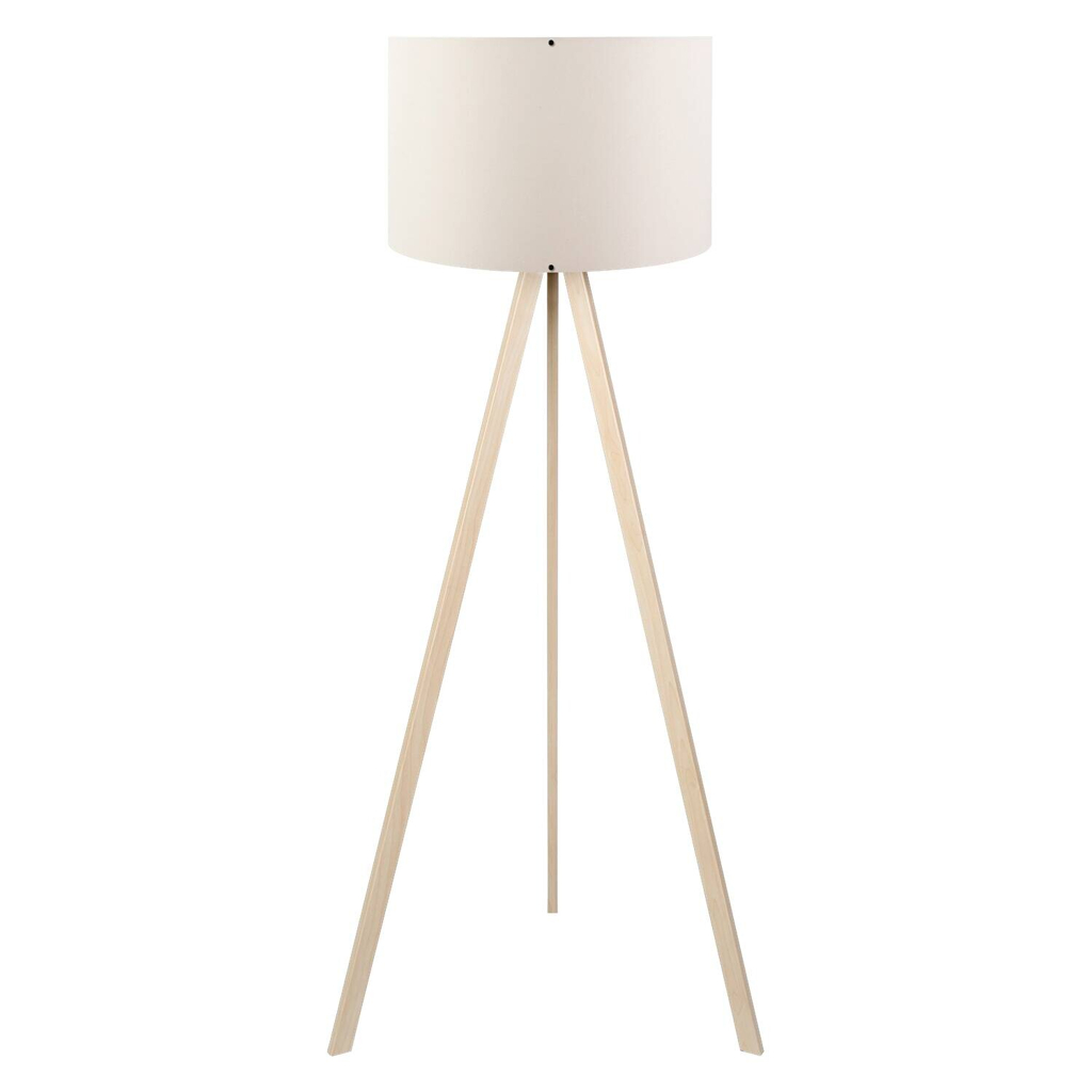 Opviq Stehlampe AYD-1524 creme Eiche PVC B/H/T/L/D: ca. 38x140x38x38x38 cm E27 1 Brennstellen